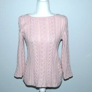 Ralph Lauren Light Pink Cable-Knit Sweater, Size S